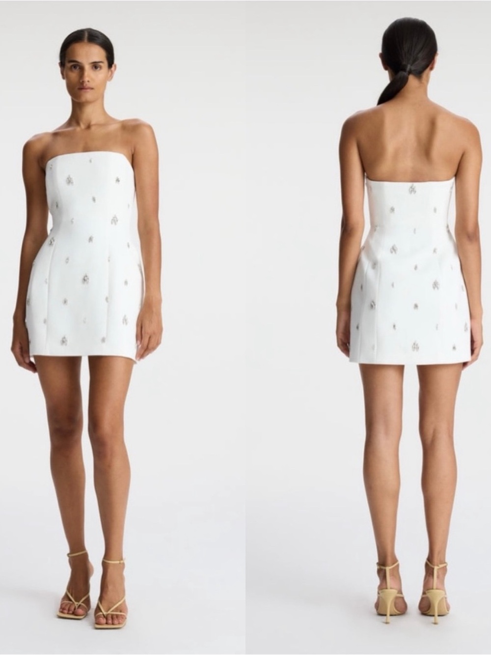 A.L.C. Elsie Strapless Mini Dress Bridal White Size 4